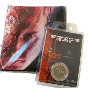 Terminator 2D No Fate Exclusive Video Game Token and Sealed Cloth Poster 2025